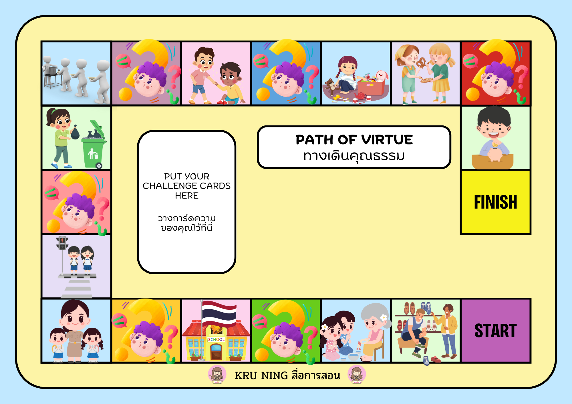 ภาพประกอบไอเดีย PATH OF VIRTUE "ทางเดินคุณธรรม"