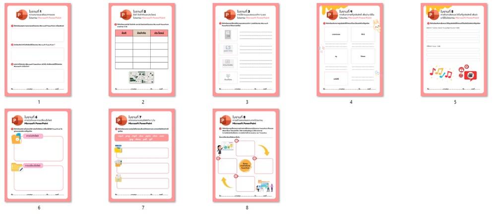 ภาพประกอบไอเดีย แจกใบงาน!!! การใช้งานโปรแกรม Microsoft PowerPoint