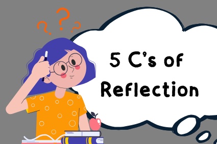 ภาพประกอบไอเดีย การสะท้อนคิดแบบ 5 C’s of Reflection โดย Eyler and Giles