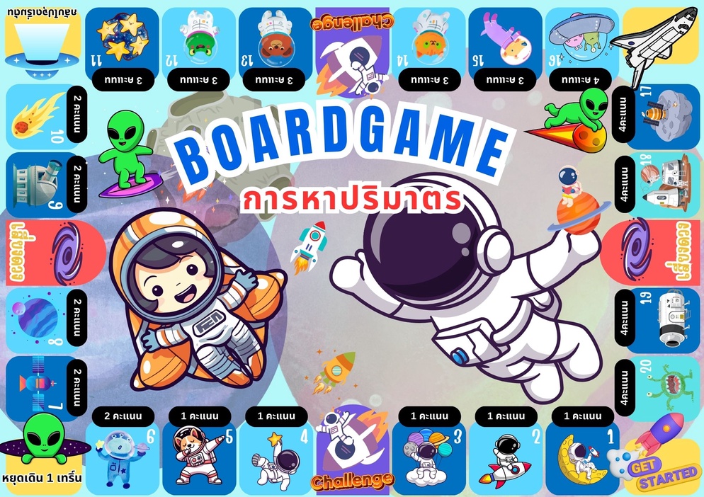 ภาพประกอบไอเดีย Board Game คณิตศาสตร์ เรื่อง การหาปริมาตร