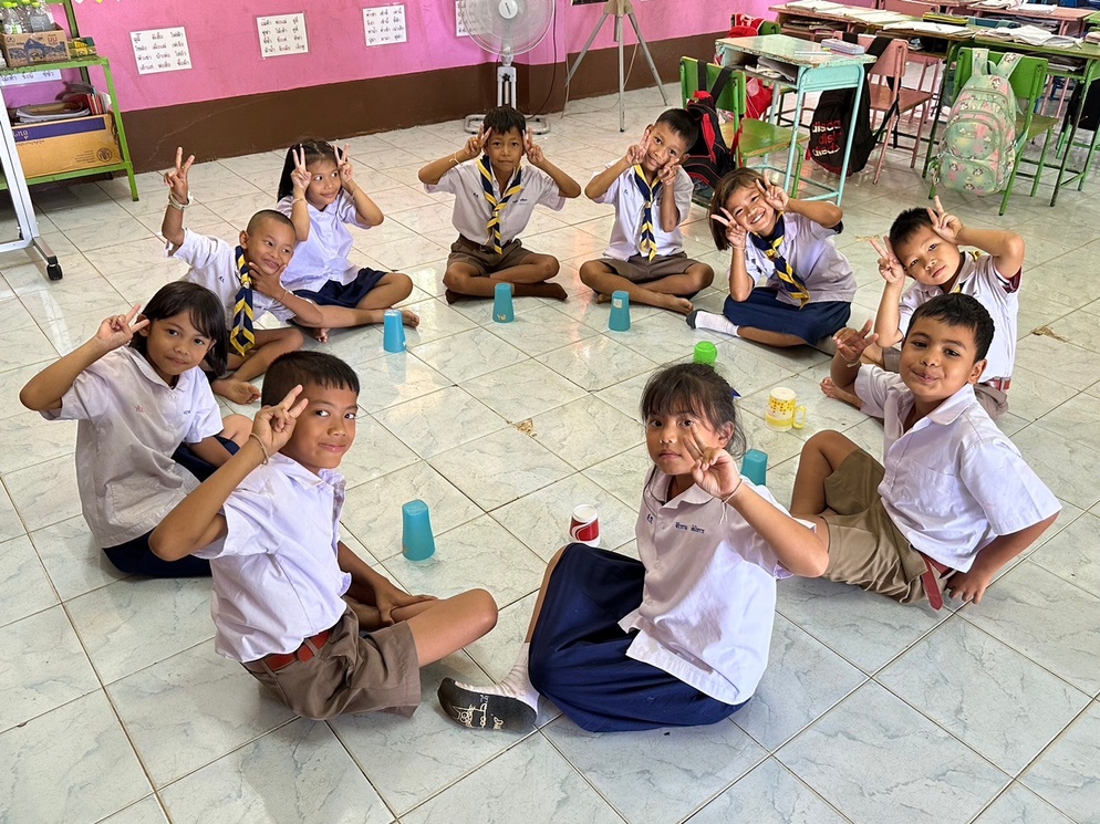 ภาพประกอบไอเดีย กิจกรรมประกอบจังหวะสูตรคูณเพลินเพลงบรรเลงส่งเสริมการเรียนรู้