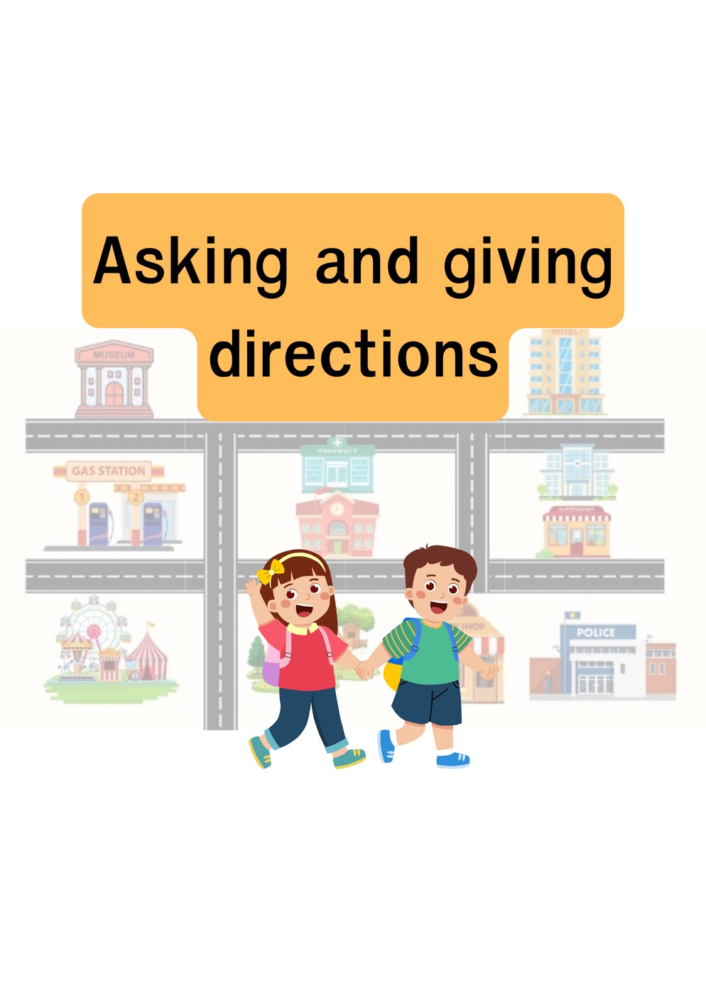 ภาพประกอบไอเดีย Asking and giving directions