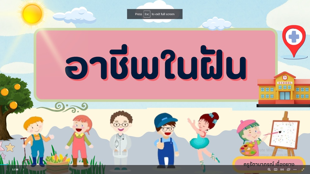 ภาพประกอบไอเดีย สื่อกิจกรรมการเรียนรู้ เรื่องอาชีพในฝัน 