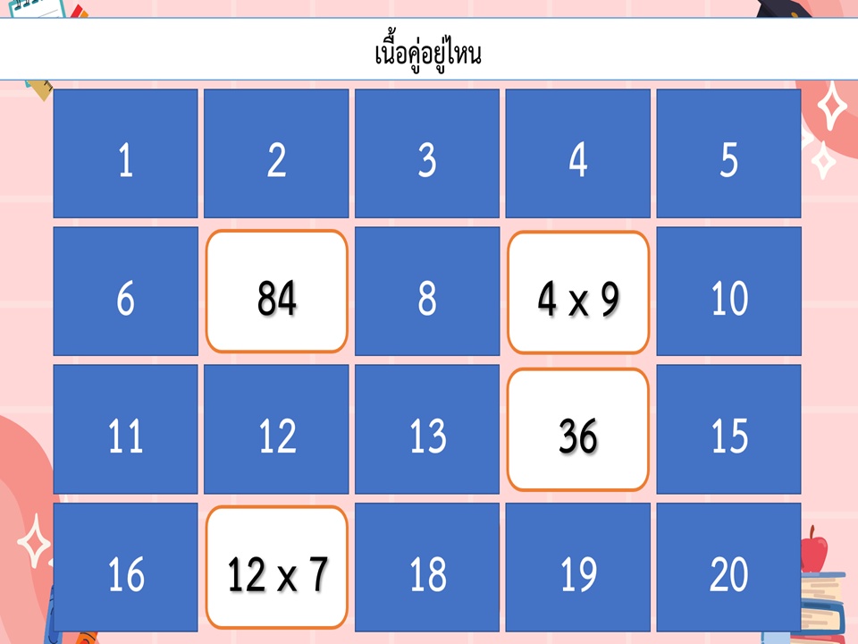 ภาพประกอบไอเดีย เกม "เนื้อคู่อยู่ไหน"
