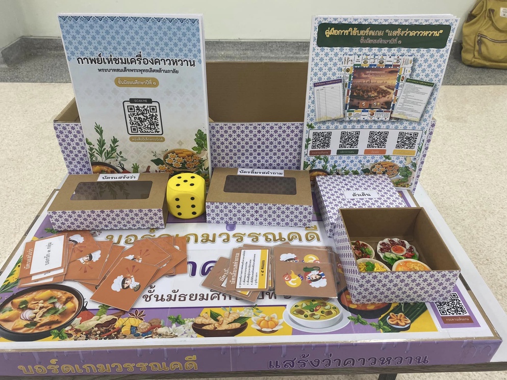 ภาพประกอบไอเดีย กาพย์เห่ชมเครื่องคาวหวาน "เกมเเสร้งว่าคาวหวาน" 