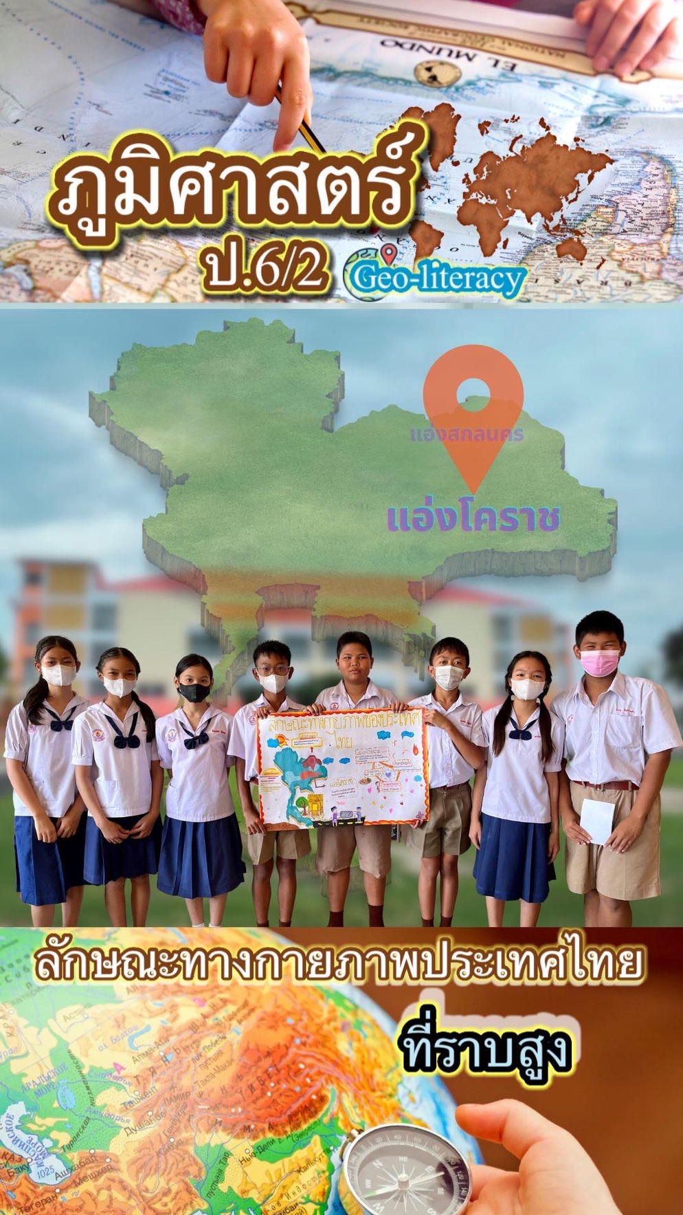 ภาพประกอบไอเดีย นักสืบลักษณะทางกายภาพประเทศไทย ป.6