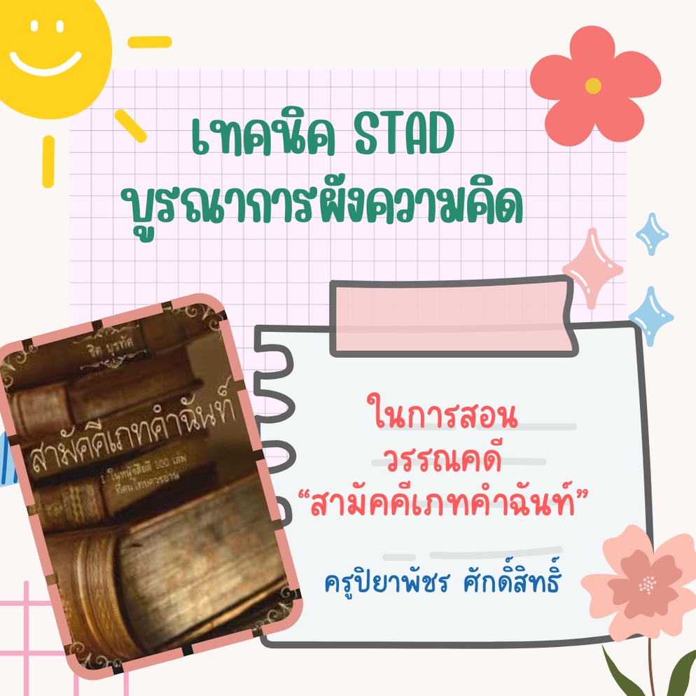 ภาพประกอบไอเดีย เทคนิคการสอน STAD บูรณาการผังความคิดในการสอนวรรณคดีไทย