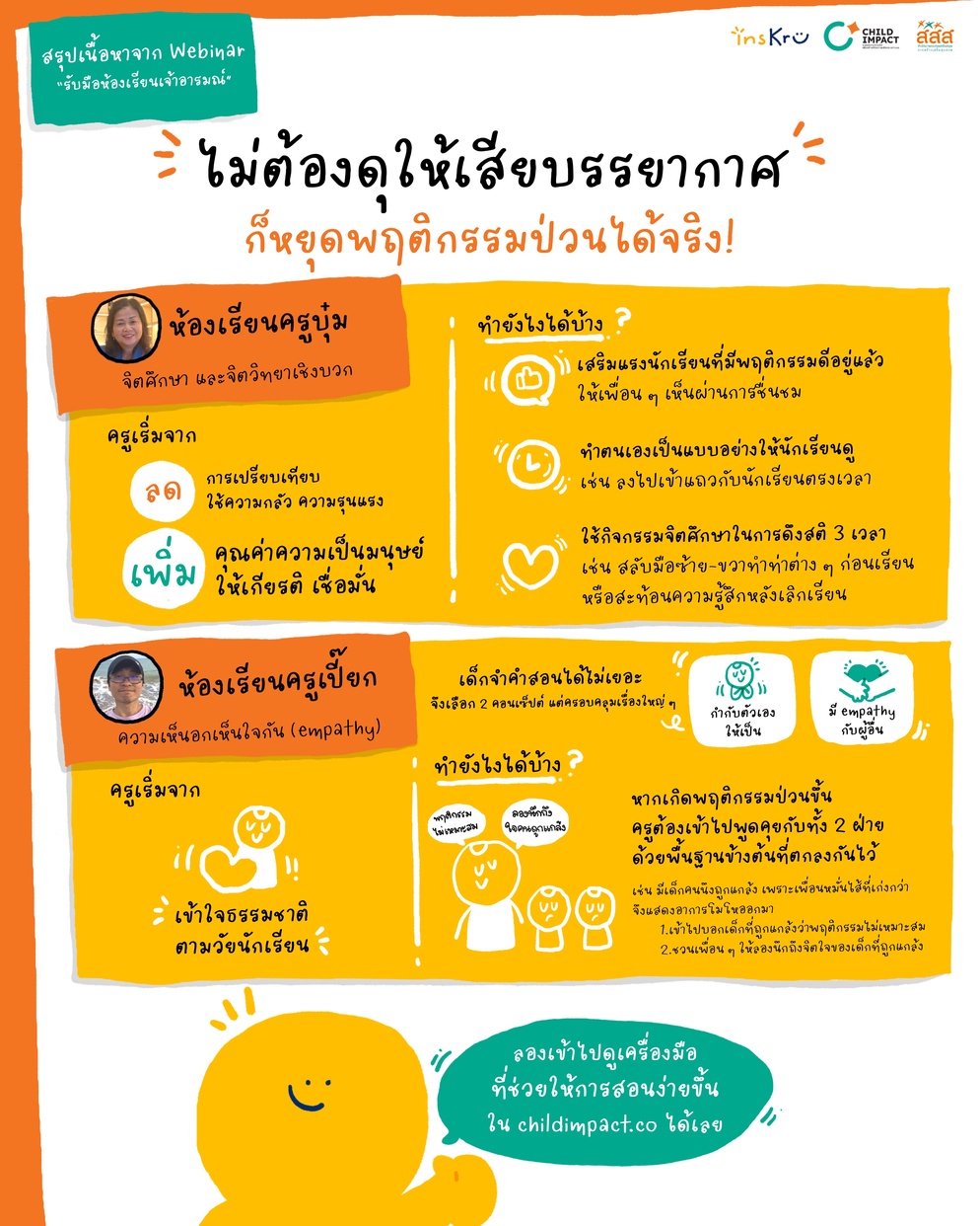ภาพประกอบไอเดีย “ไม่ต้องดุให้เสียบรรยากาศ ก็หยุดพฤติกรรมป่วนได้จริง !” 