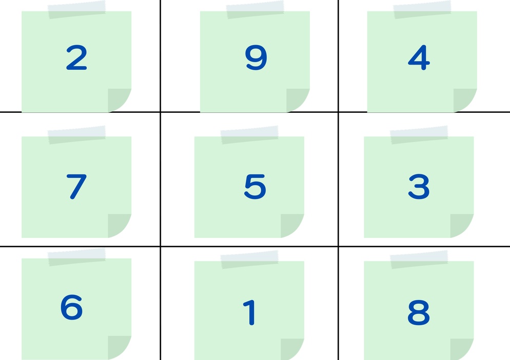ภาพประกอบไอเดีย เกมจัตุรัสกล (Magic Square) 