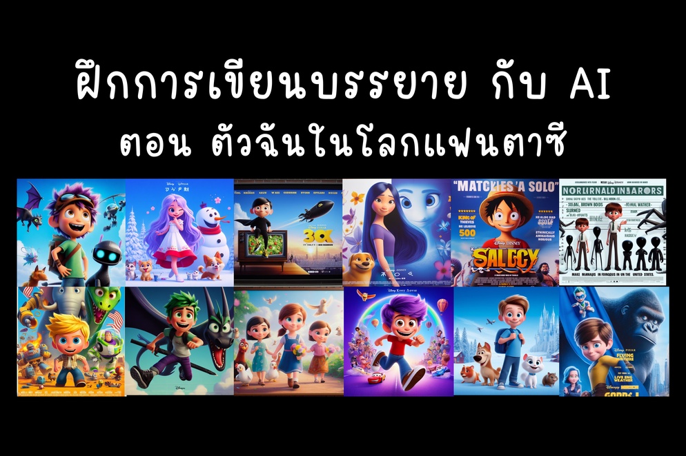 ภาพประกอบไอเดีย ฝึกการเขียนบรรยายกับ AI ตอน ตัวฉันในโลกแฟนตาซี
