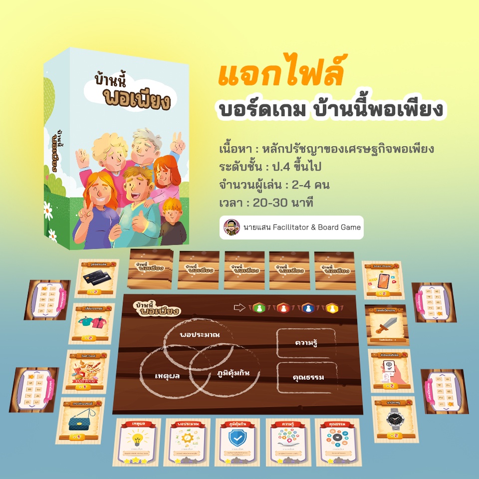 ภาพประกอบไอเดีย บอร์ดเกมบ้านนี้พอเพียง