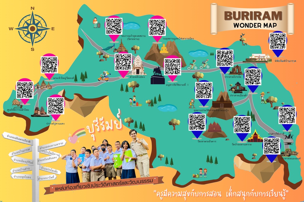 ภาพประกอบไอเดีย เรียนรู้ประวัติศาสตร์ท้องถิ่นด้วย BURIRAM WONDER MAP