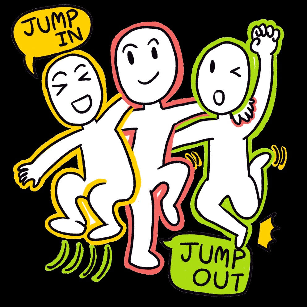ภาพประกอบไอเดีย Jump In Jump Out กิจกรรม Warm Up ปั่นประสาท