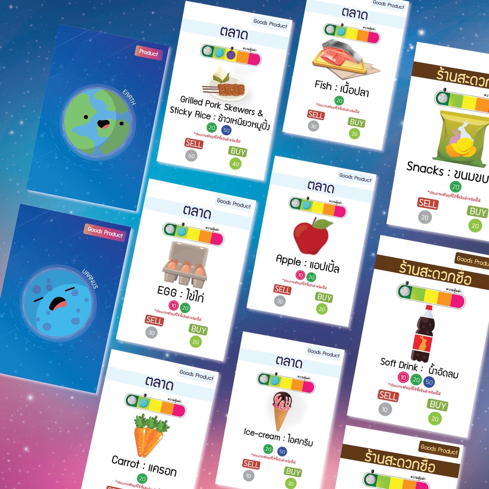 ภาพประกอบไอเดีย มาใช้การ์ดเกมสอนเรื่องความคุ้มค่าของเงินกันจ้า