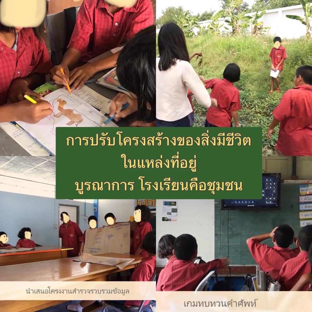 ภาพประกอบไอเดีย เรียนแบบบูรณาการ โครงสร้างและลักษณะของสิ่งมีชีวิต