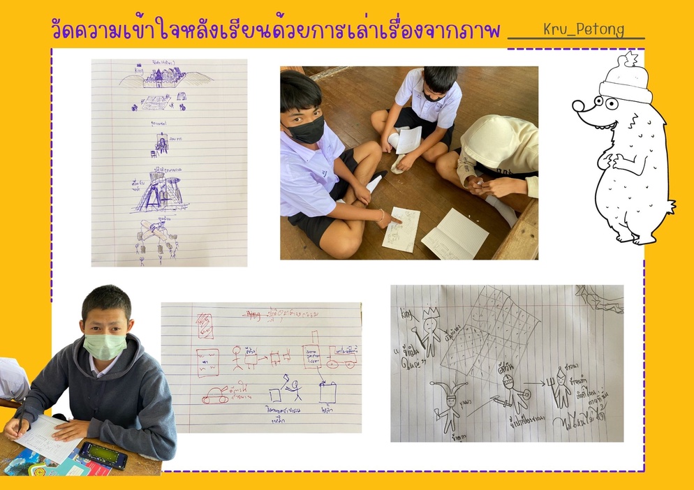 ภาพประกอบไอเดีย วัดความเข้าใจหลังเรียนด้วยการเล่าเรื่องจากภาพ