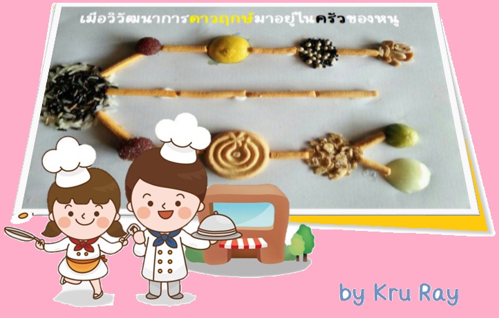 ภาพประกอบไอเดีย วิวัฒนาการดาวฤกษ์จากอาหารในครัว