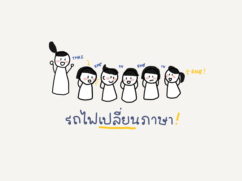 ภาพประกอบไอเดีย ฝึกแปลกลับไปกลับมาเป็นขบวนรถไฟ