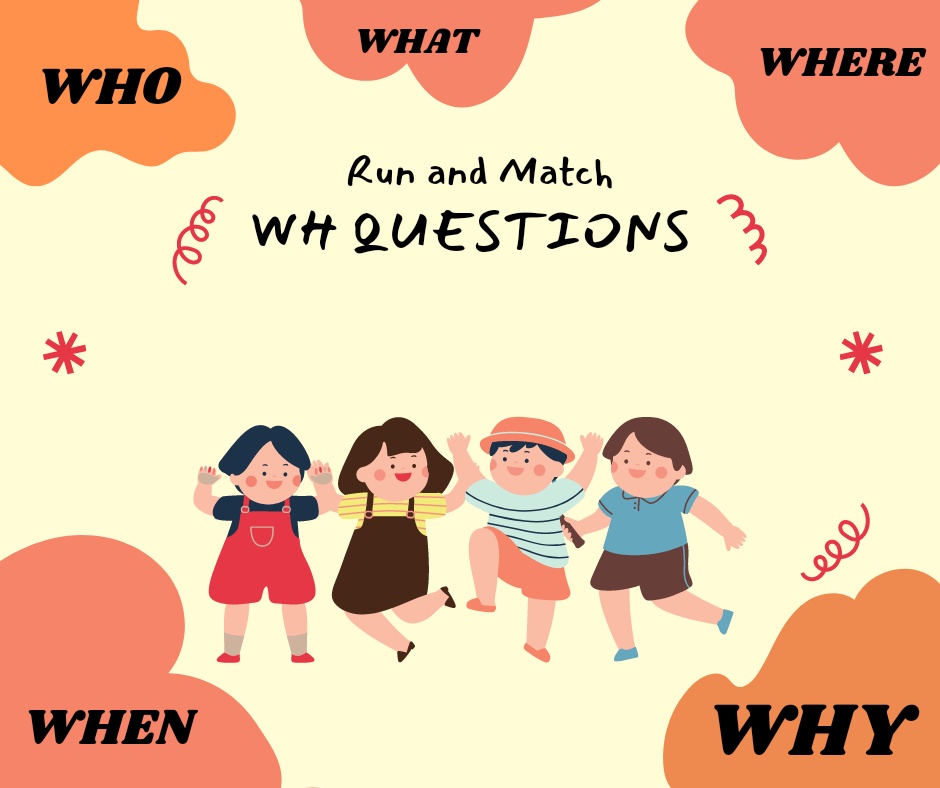 ภาพประกอบไอเดีย Run & Match WH Questions