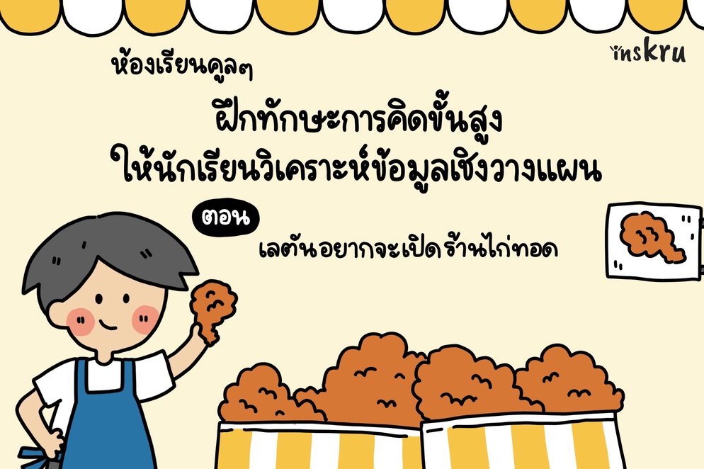 ภาพประกอบไอเดีย 🍗ชวนเด็กฝึกคิดวางแผน: เลตันอยากจะเปิดร้านไก่ทอด