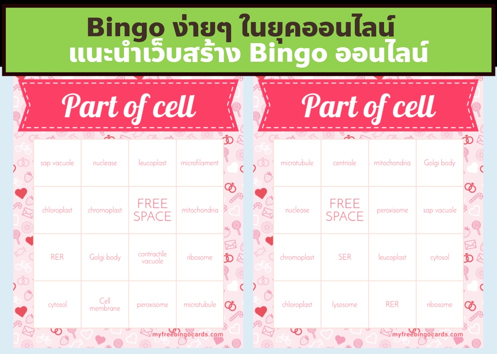 ภาพประกอบไอเดีย แนะนำเว็บสร้าง Bingo ออนไลน์ (ฟรี)
