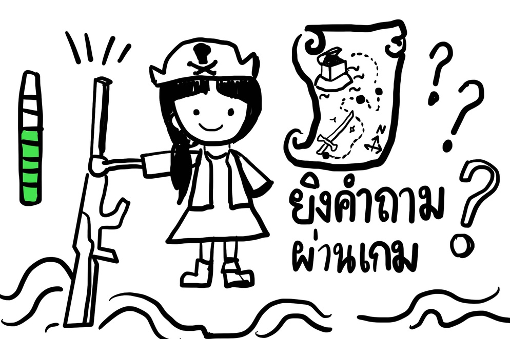 ภาพประกอบไอเดีย ยิงคำถาม ผ่านเกมโจรสลัด