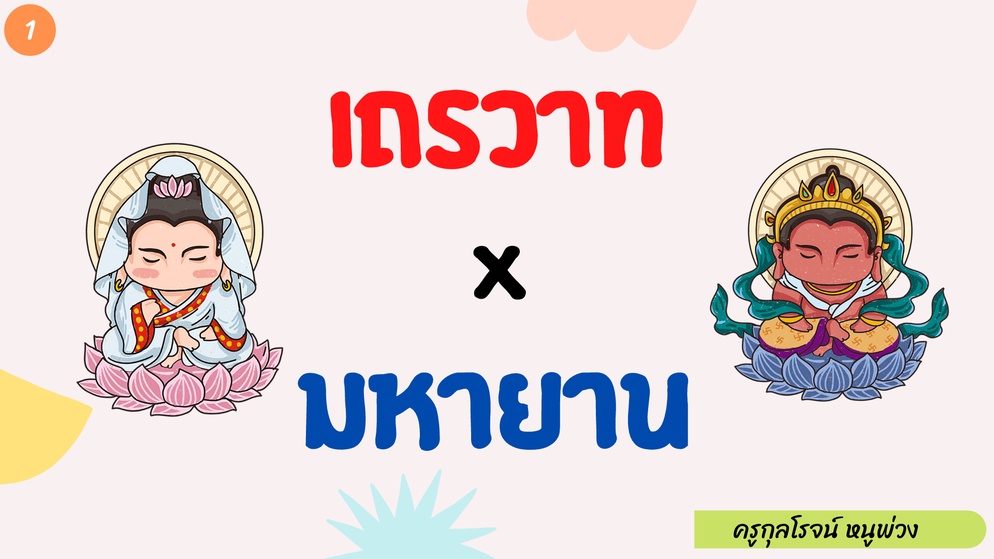 ภาพประกอบไอเดีย พระพุทธศาสนานิกายเถรวาท และนิกายมหายาน