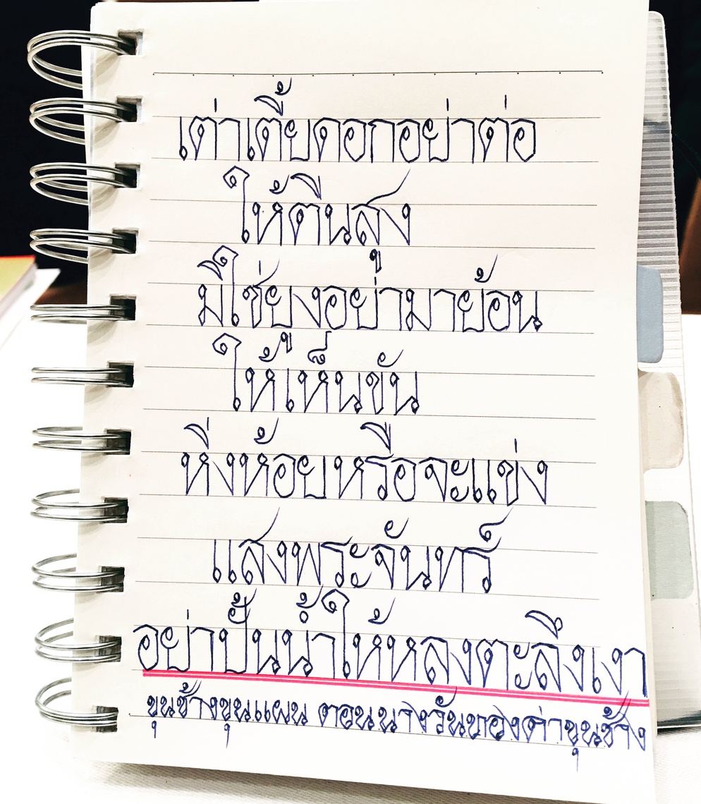 ภาพประกอบไอเดีย ลายมืองามตามแบบไทย