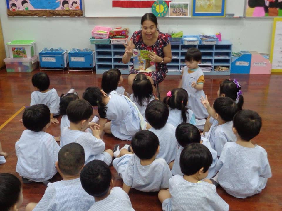ภาพประกอบไอเดีย เทคนิคการใช้เกม และ Brain Gym ขณะเล่านิทาน 