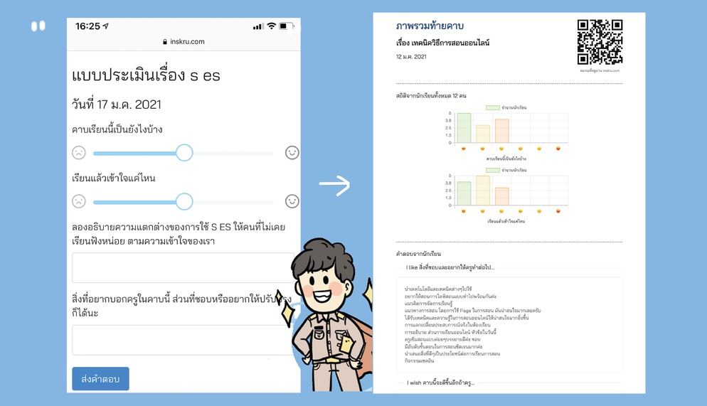 ภาพประกอบไอเดีย Exit Ticket ประเมินการเรียนรู้ สอนออนไลน์