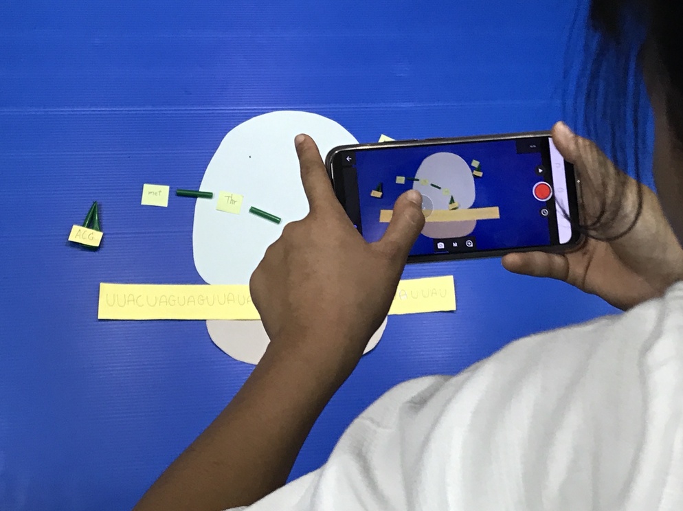 ภาพประกอบไอเดีย การสังเคราะห์โปรตีนกับแอพพลิเคชัน StopMotion