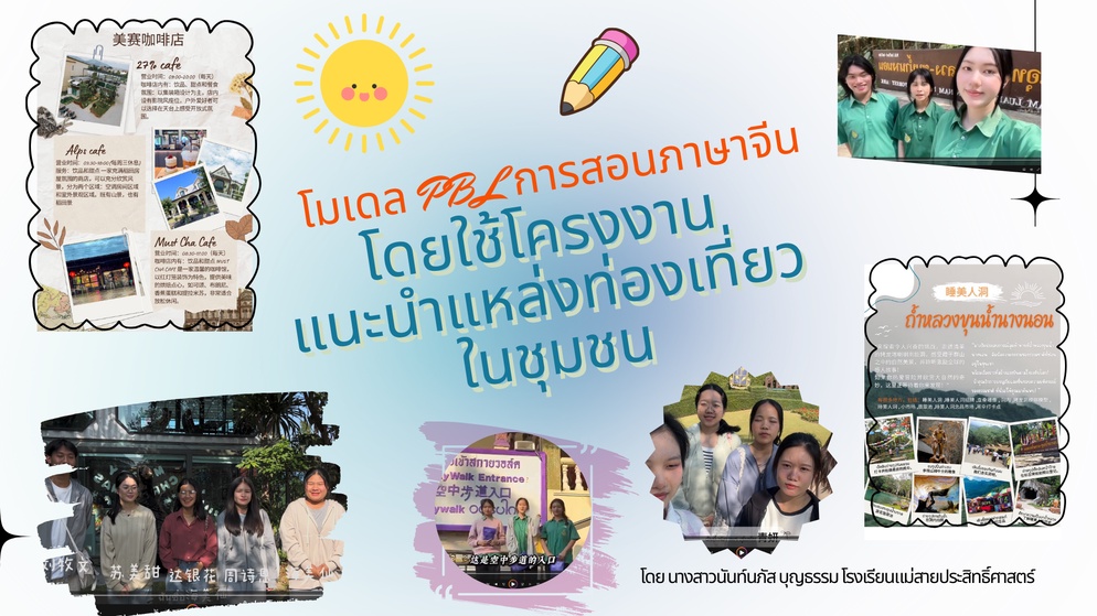 ภาพประกอบไอเดีย โมเดลPBL การสอนภาษาจีนโดยใช้โครงงานแนะนำแหล่งท่องเที่ยวชุมชน