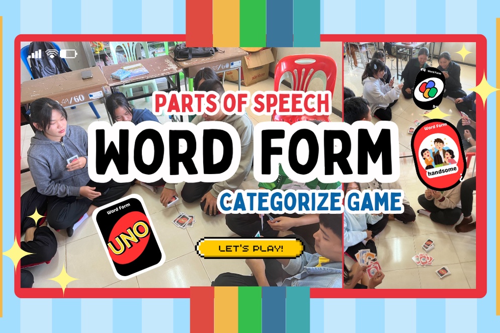 ภาพประกอบไอเดีย UNO Grammar Flip: Word Form Battle