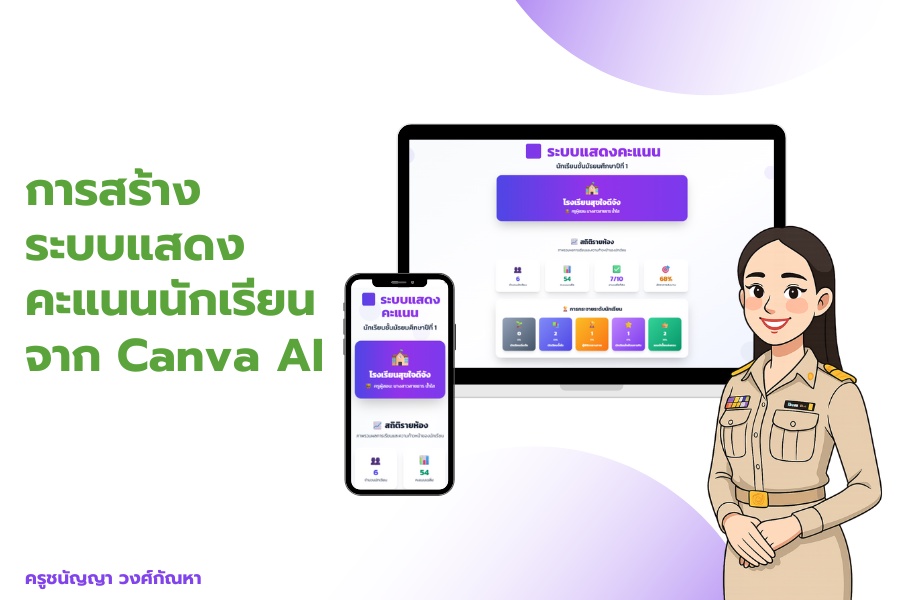 ภาพประกอบไอเดีย สร้างระบบดูคะแนนนักเรียนจาก Canva Al ไม่ยากอย่างที่คิด