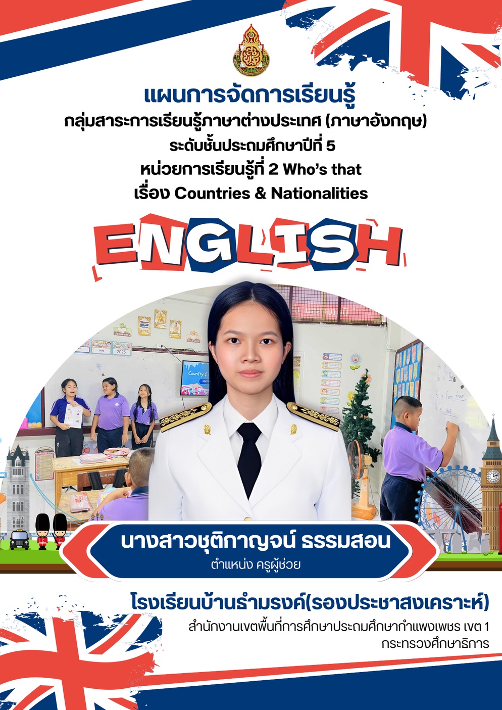 ภาพประกอบไอเดีย แผนการสอน เรื่อง Countries & Nationalities ชั้น ป.5