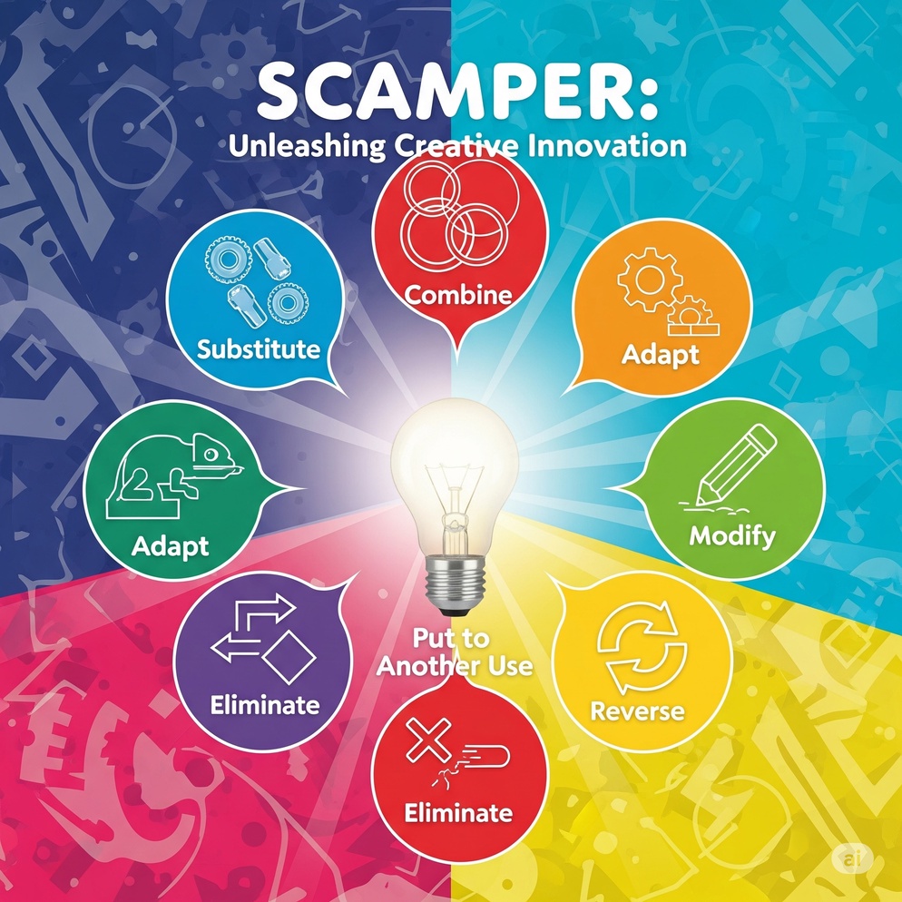 ภาพประกอบไอเดีย การใช้เทคนิค SCAMPER พัฒนาความสามารถในการทำโครงงานนวัตกรรม