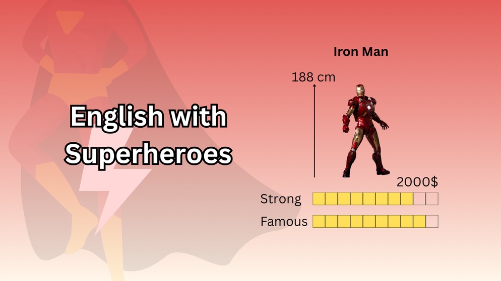 ภาพประกอบไอเดีย Superlative Adjectives (ขั้นสุด) with Superheroes!