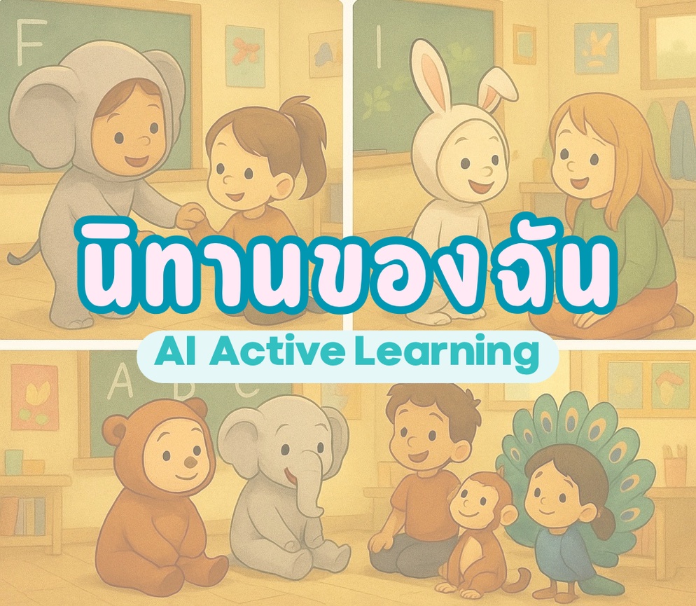 ภาพประกอบไอเดีย นิทานของฉัน (AI Active Learning)