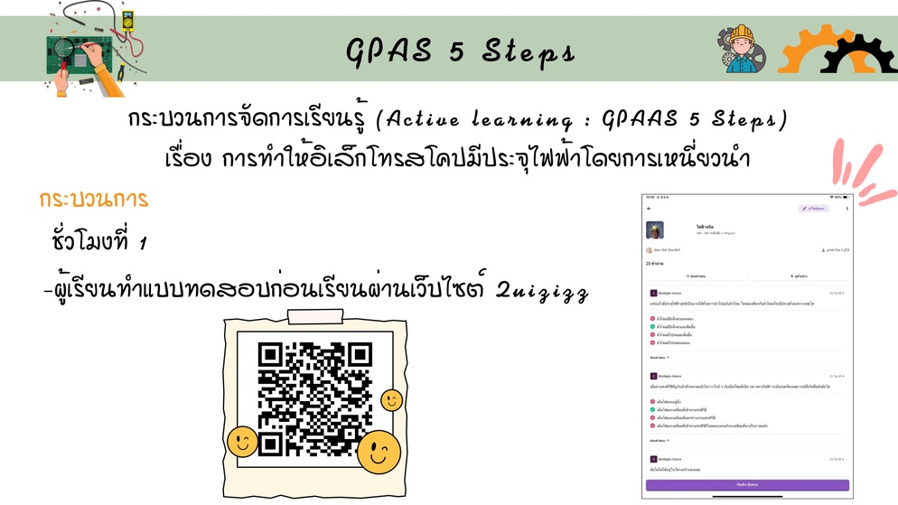ภาพประกอบไอเดีย GPAS 5 Step : การทำให้อิเล็กโทรสโคปมีประจุไฟฟ้า