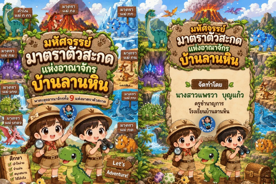 ภาพประกอบไอเดีย ชุดกิจกรรมมหัศจรรย์มาตราตัวสะกด