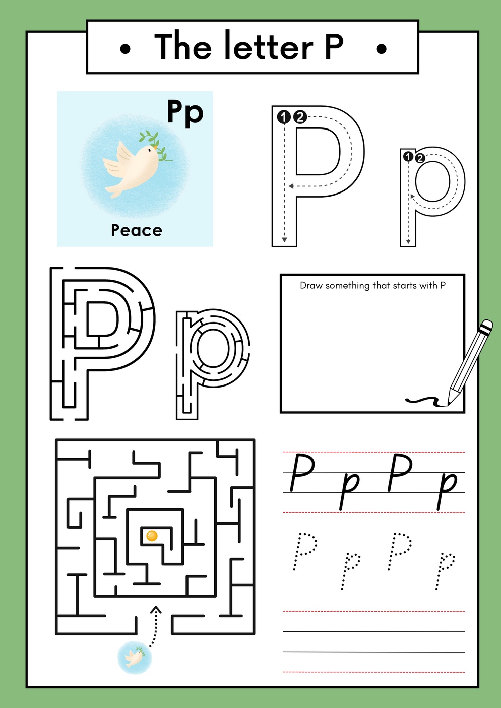 Inskru | แจกใบงาน Look Learn The Letter A To Z